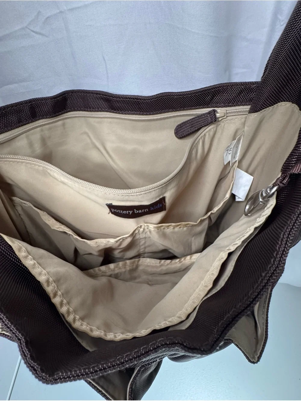 Pottery Barn Kids Brown Nylon Shoulder Baby Bag